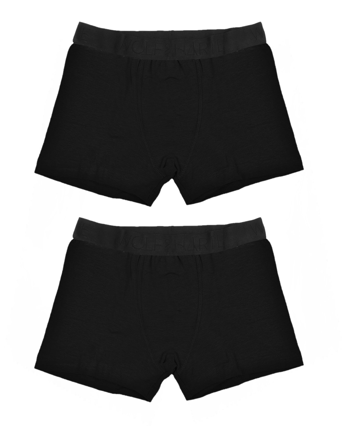 2 Pack Men's Black Supersoft Bamboo Rich Stretch Trunks Boxer Shorts Underpants