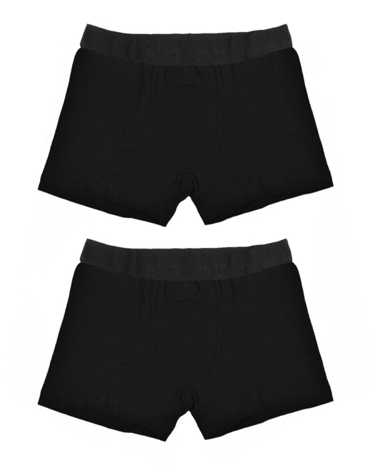 2 Pack Men's Black Supersoft Bamboo Rich Stretch Trunks Boxer Shorts Underpants