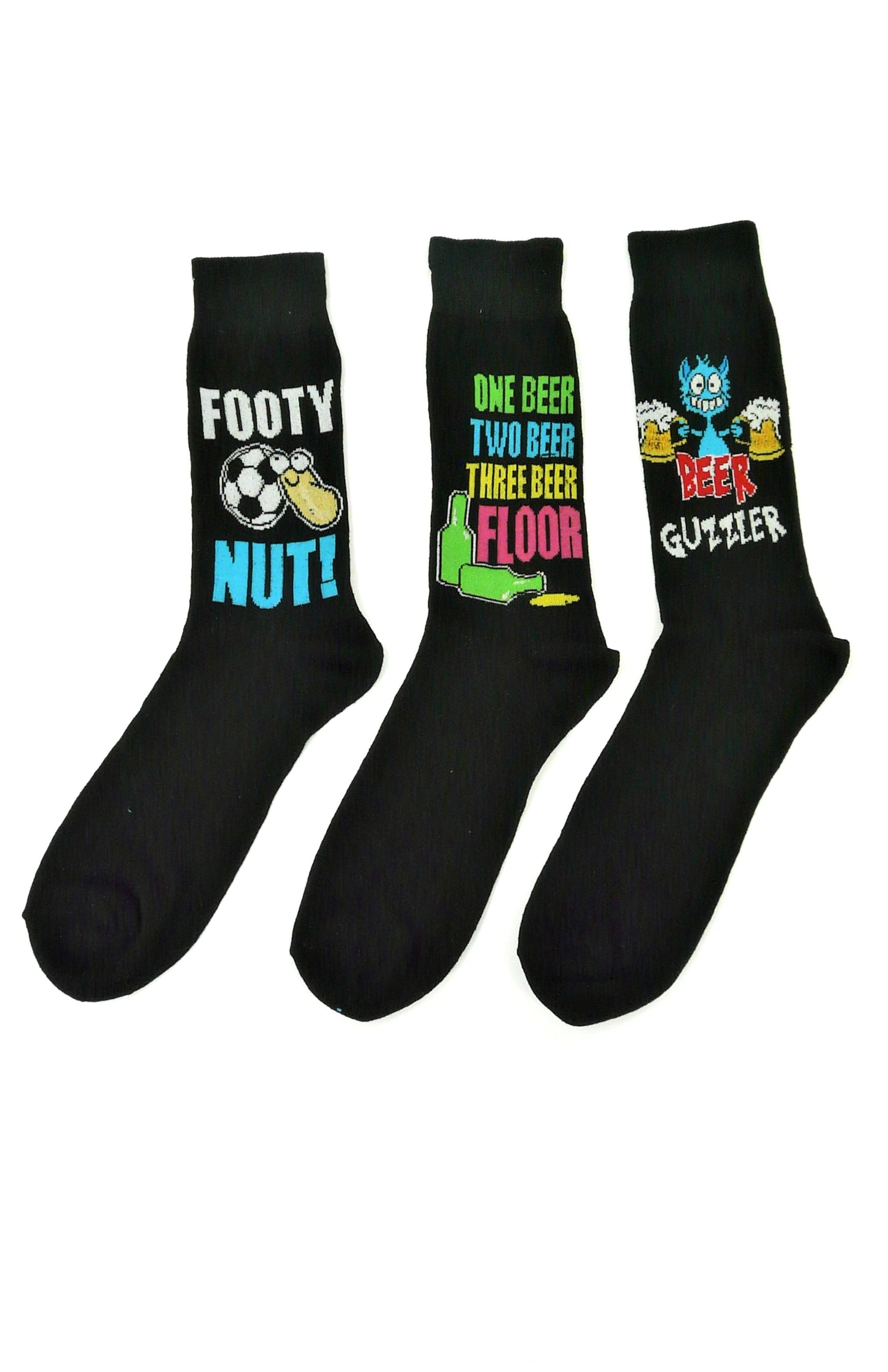 6 Pair’s Men's Novelty Fun Socks size 6-11
