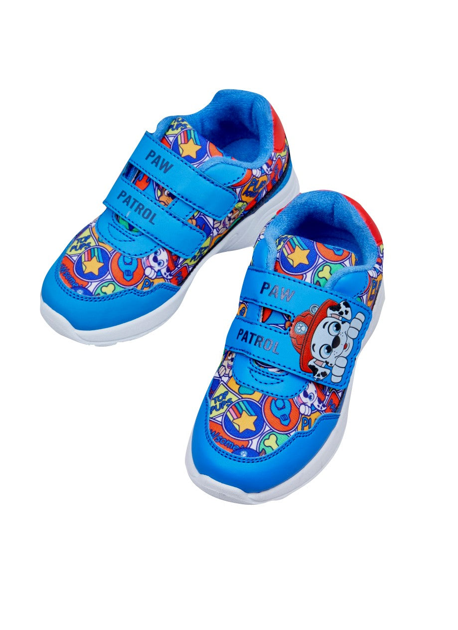 Paw Patrol Chase and Marshall Boys Touch and Close Strap Blue Trainers