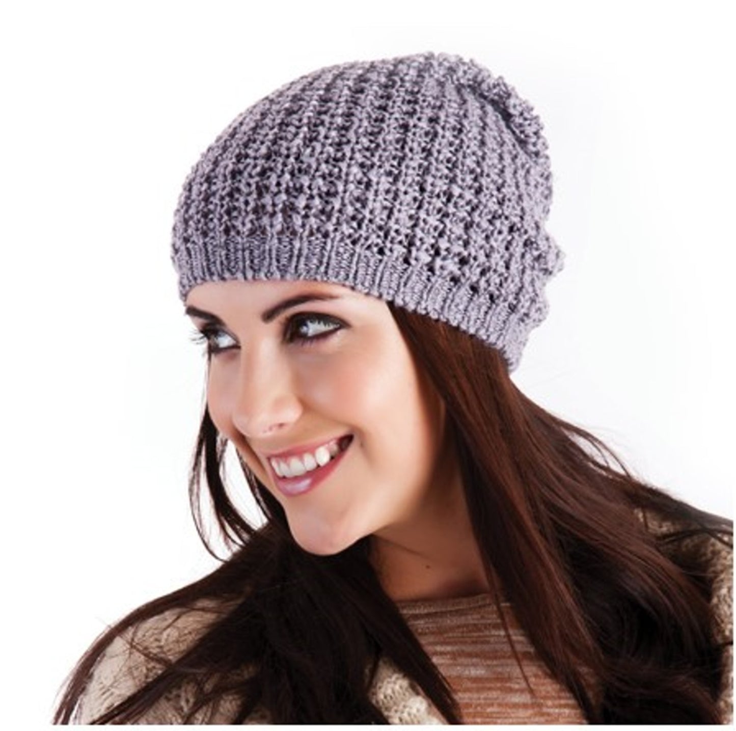 Ladies Knitted Slouch Winter Hat 4 Colours To Choose from