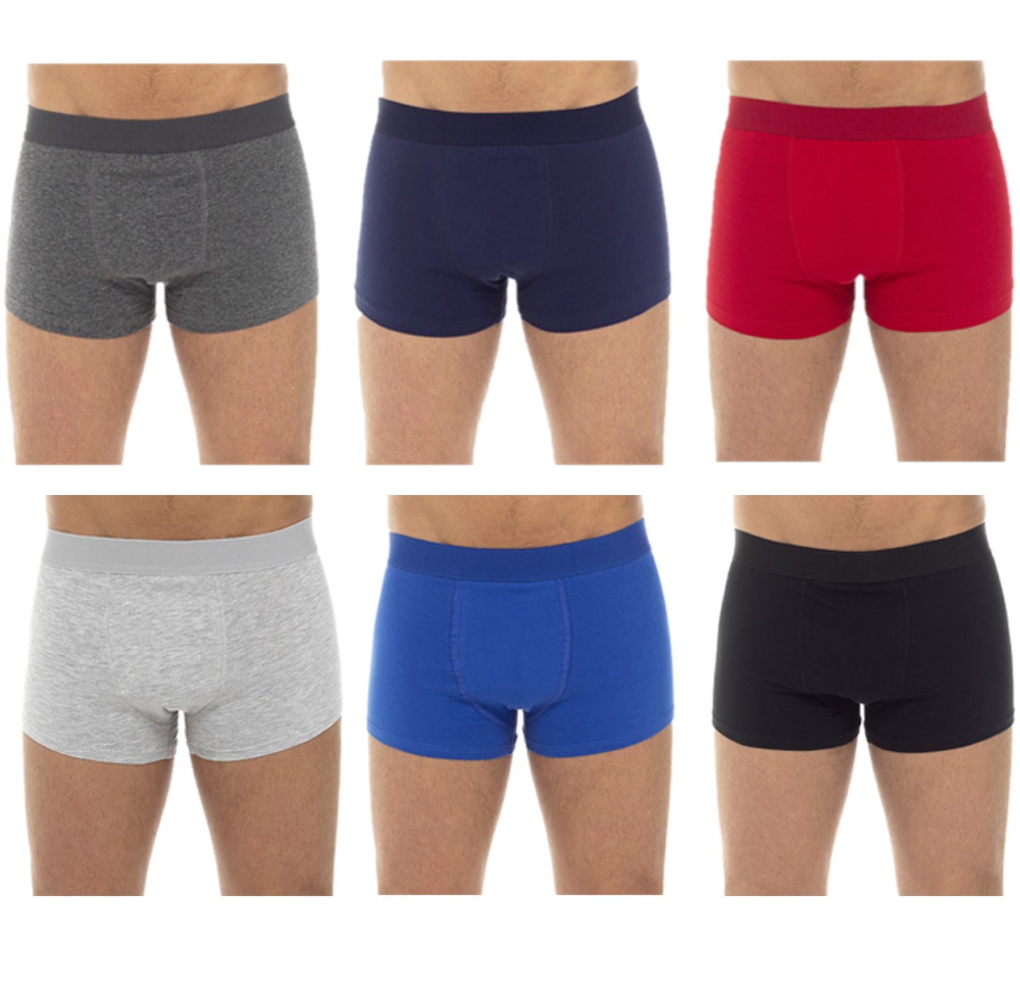 6 Pack Men's Cotton-Rich Trunks