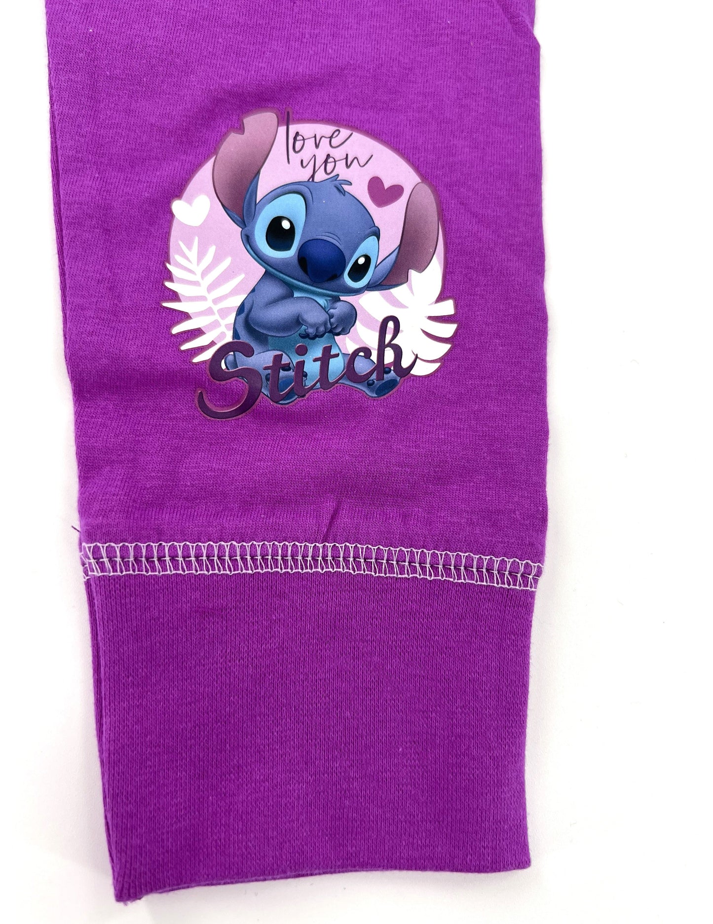 Stitch Girl's Pyjama Set "Love You" 4-10 Years. Cotton Rich,