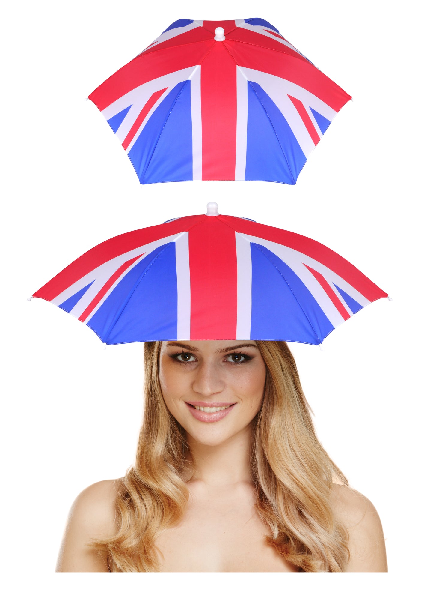 Union Jack Flag Hat Umbrella, Parades, Eurovison, Coronation, Sporting Events