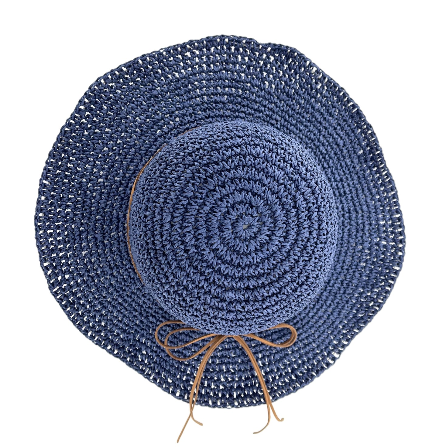 Ladies Wide Brimmed Floppy Straw Summer Sun Hat with Bow Detail