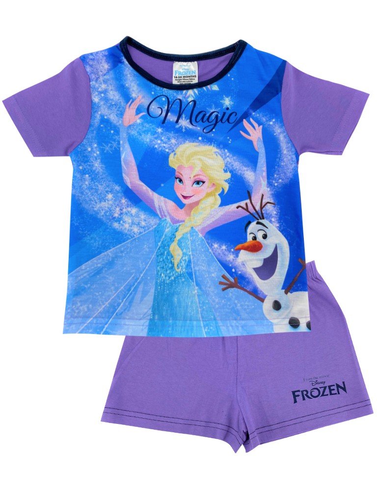 Disney Frozen "Elsa Magic" Shortie Girl's 2 Piece Pyjama Set