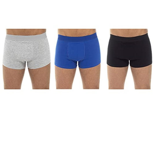 3 Pair Mens Cotton Rich Trunks Various Colours Sizes