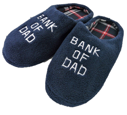 Men’s "BANK OF DAD" Mule Slippers – Cosy, Comfortable & The Perfect Gift