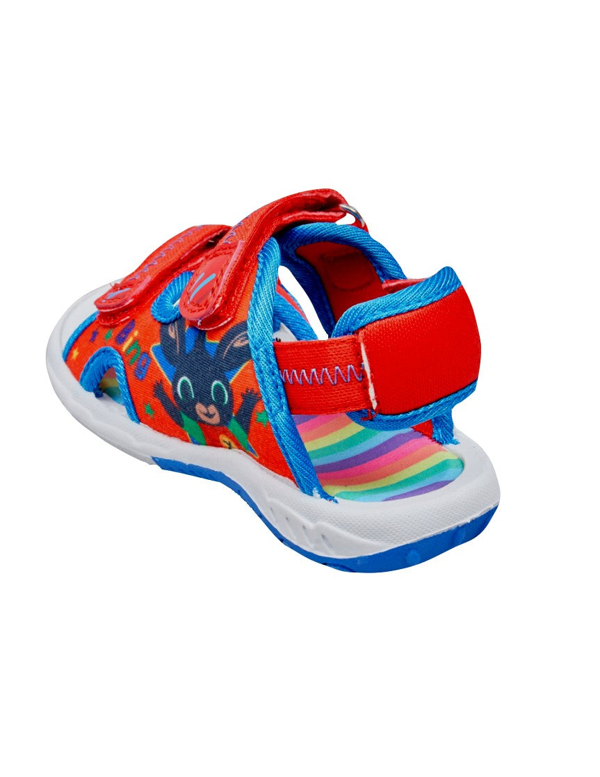 Bing Bunny Kids Easy Close Red and Blue Sports Sandals