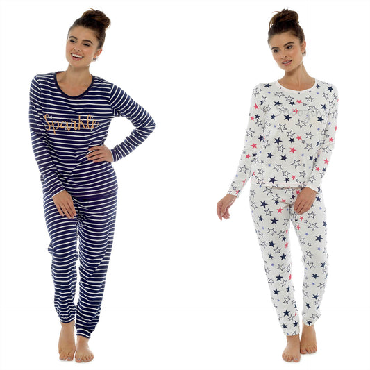 Ladies Stripe or Star Pyjama Set