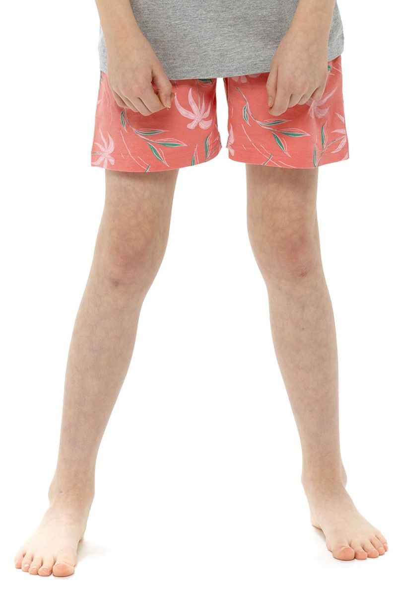 Girl's "Don't worry Be happy" Sloth Print Shortie Pyjama Set