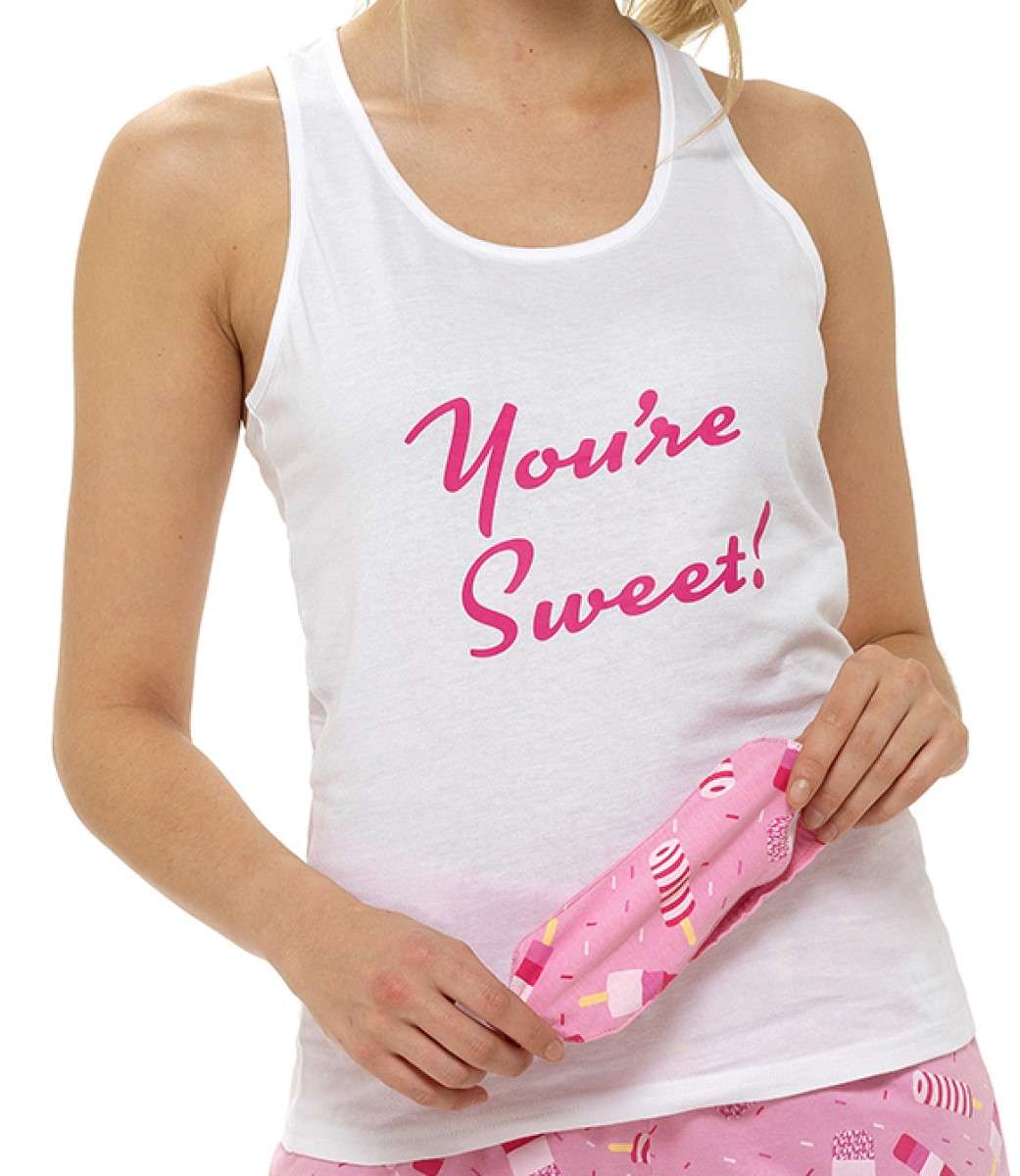 You're Sweet! Ladies Shortie Pyjamas and Eye Mask Set