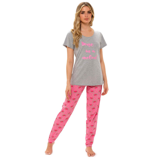 Ladies "One in a Melon" Print Cotton Summer Pyjamas