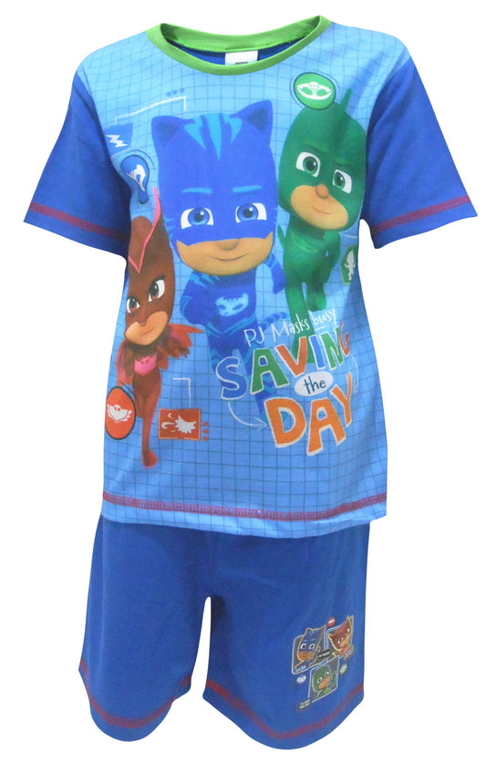PJ Masks "Saving the Day" Boys Shortie Pyjamas - 18-24 Months