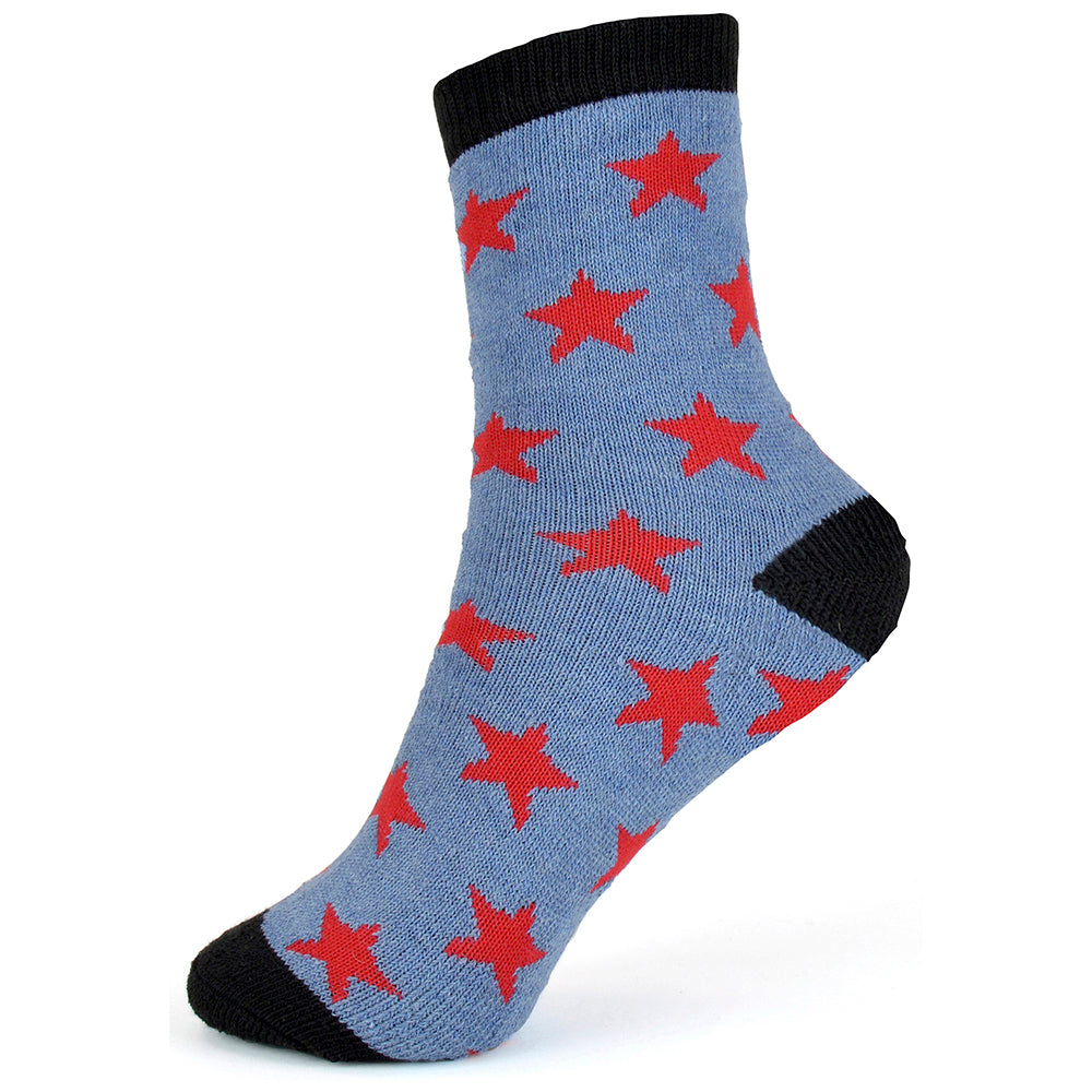 Boys 4 Pack Thermal Stars And Stripes Socks