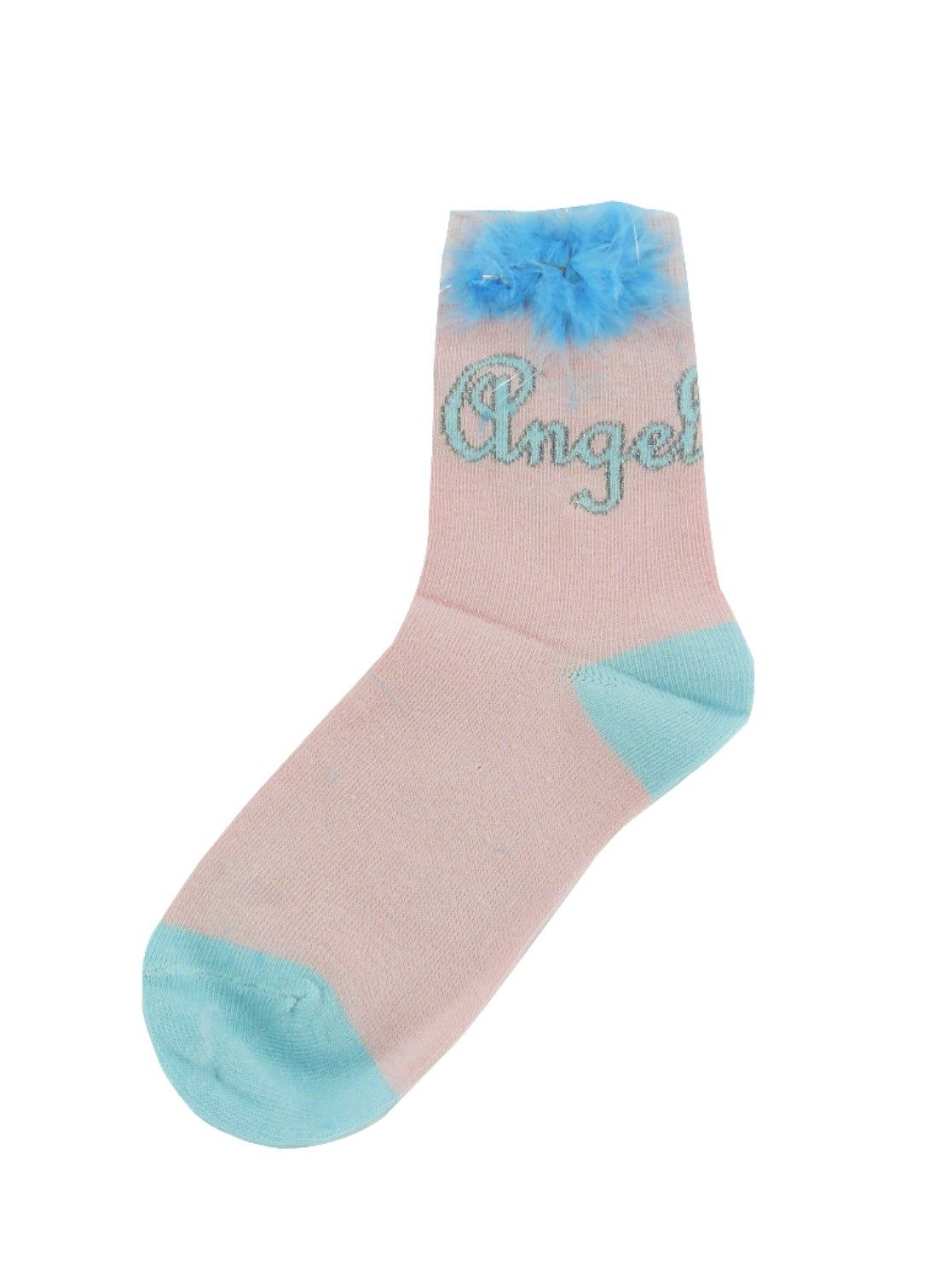 Girls 3 Pairs Pastel Coloured Fancy Feather Ankle Socks