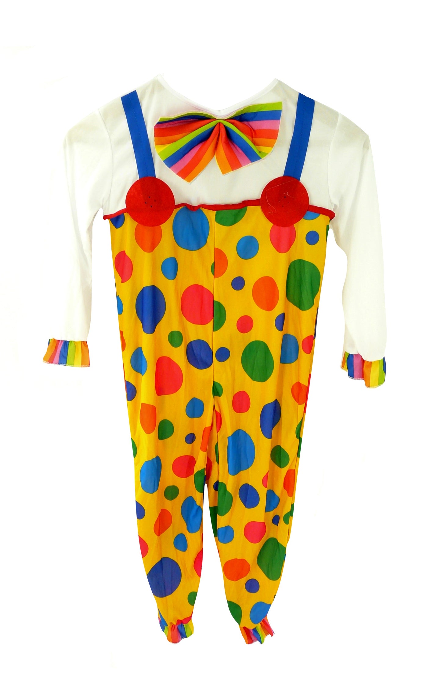 Children's Spotty Clown Fancy Dress Party Costume age 4-11 years