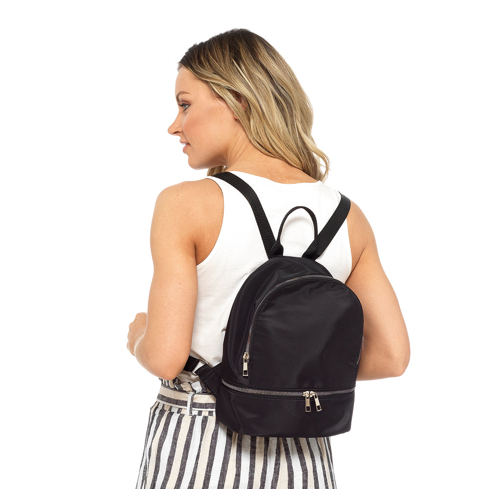 Black Compact Fashion Rucksack Backpack – Stylish & Practical Design