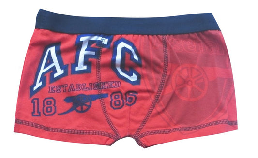 Arsenal FC Boys' Boxer Trunks – Stretch Cotton Jersey – Official Gunners Fanwear
