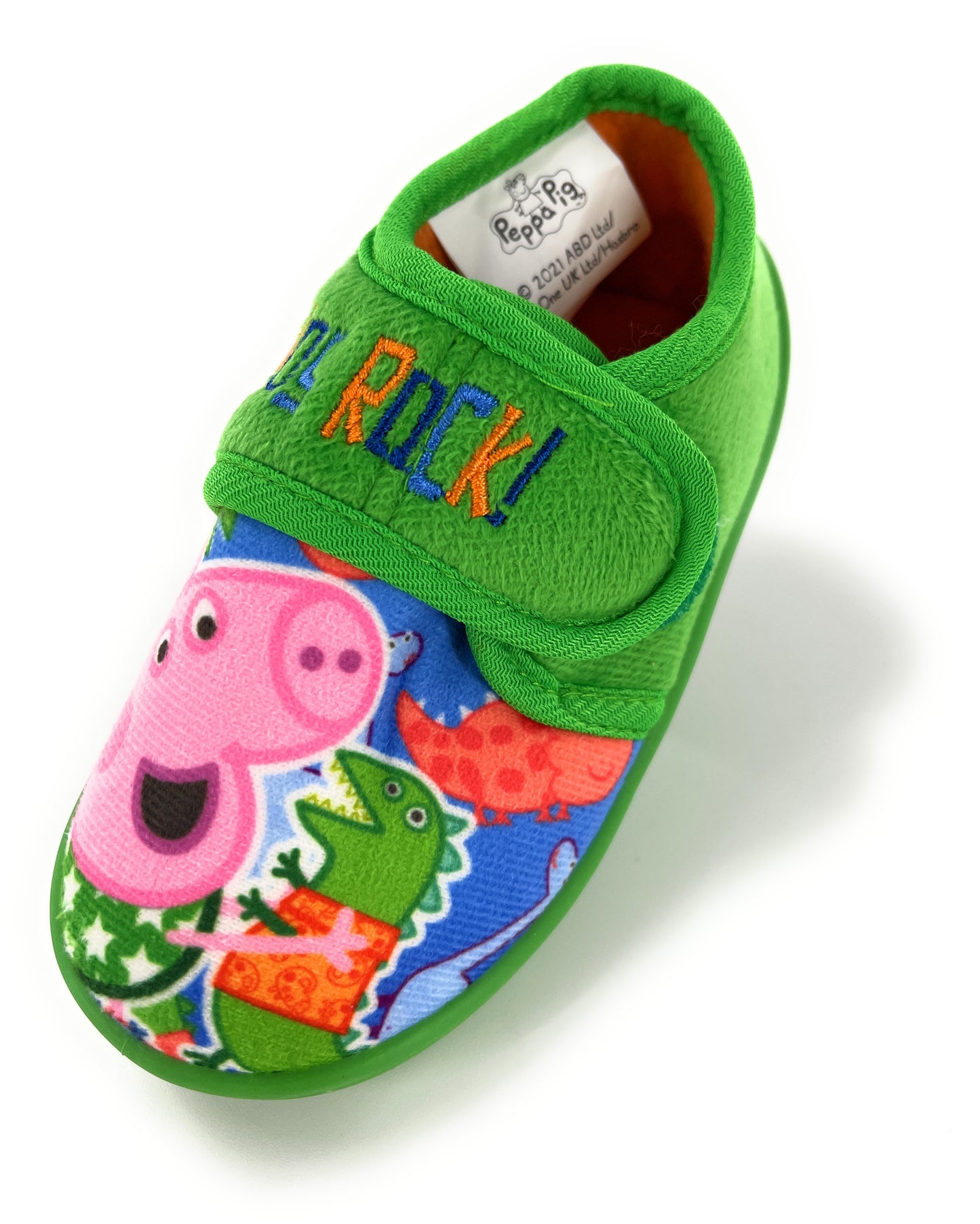 George from Peppa Pig Boys Slippers with Adjustable Strap