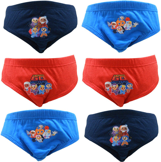 Go Jetters Boys "Team Go!" 6 pack Briefs Underpants
