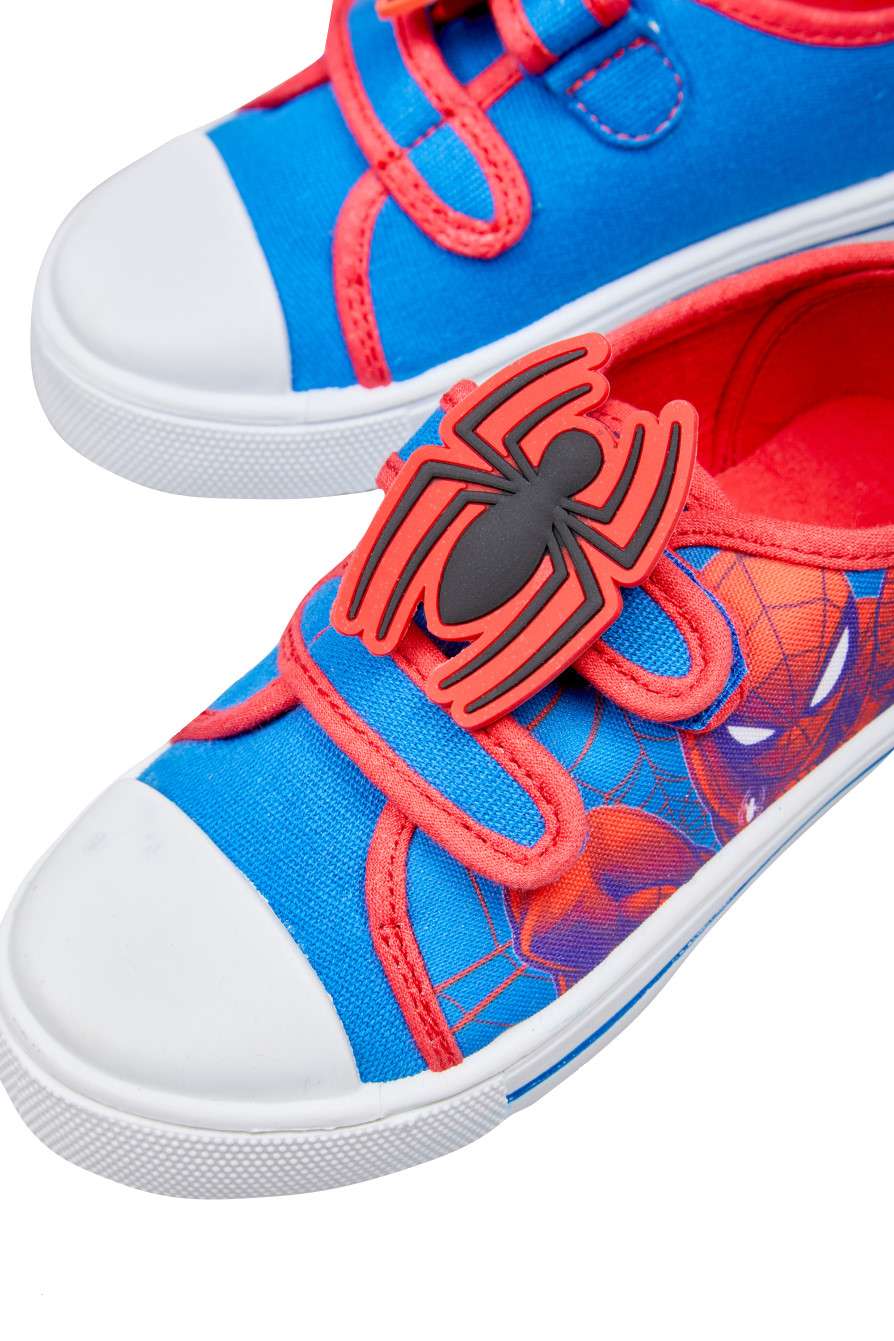 Marvel Spiderman Canvas Easy Close Pumps Low Top Trainers