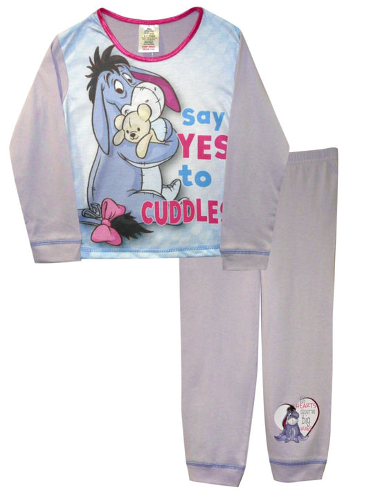 Disney Girls' Eeyore & Piglet Pyjamas – Winnie the Pooh Sleepwear – Soft & Cosy Nightwear