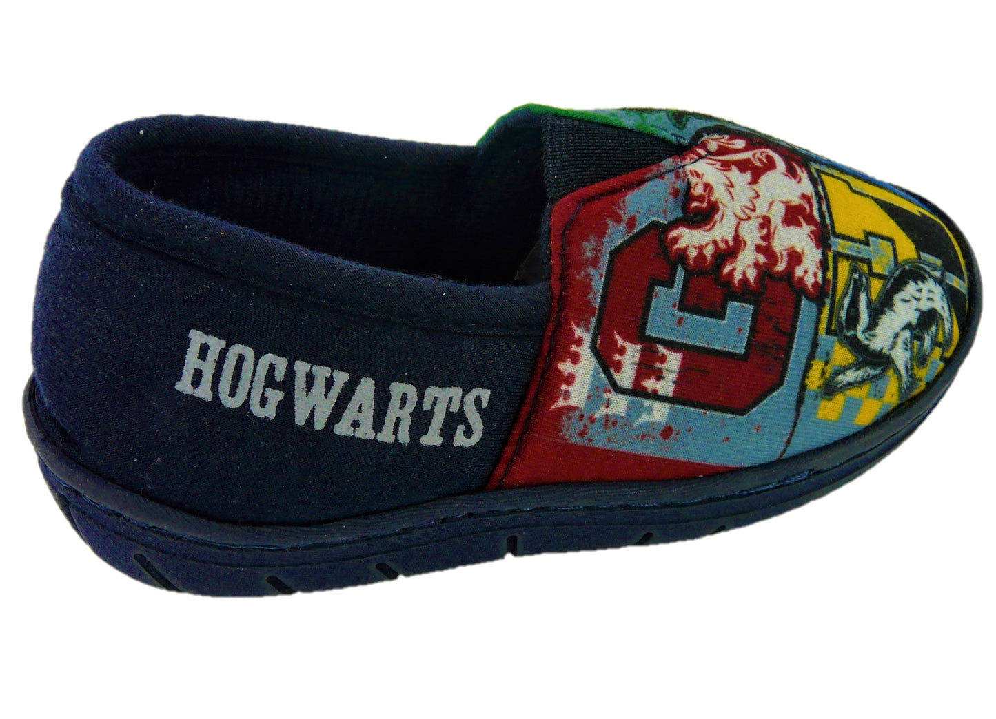 Harry Potter "Hogwarts" Boys Patterned Full Back Slippers