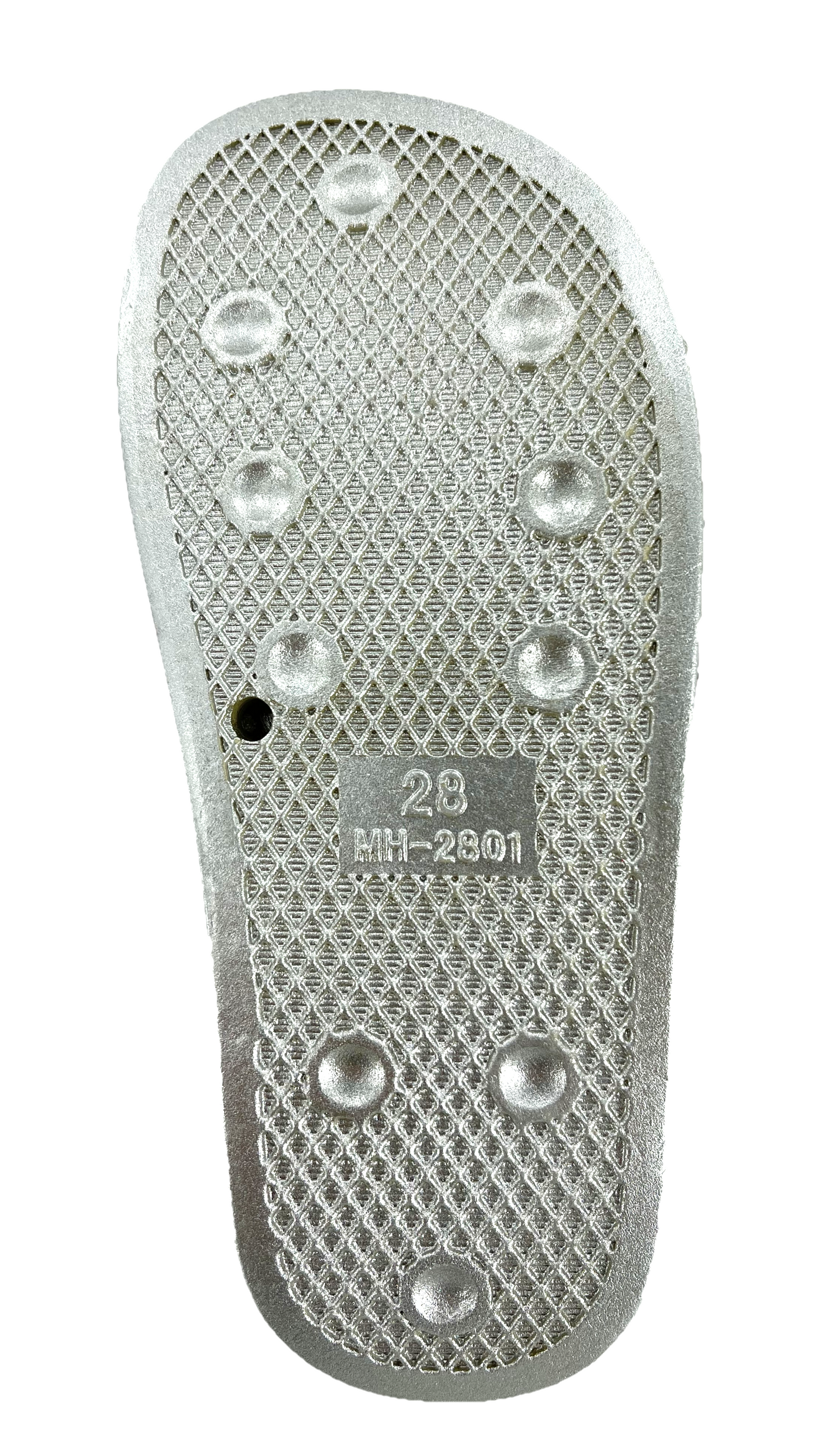 Girls Silver and Rainbow Sequin Pool Slider Beach Sandals