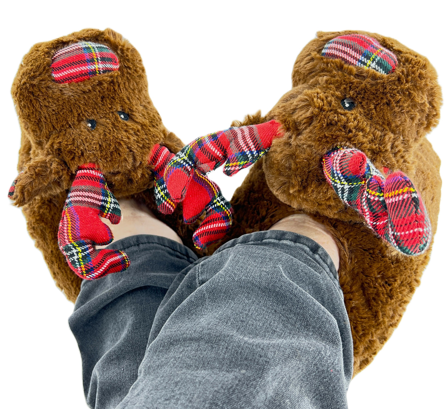 Reindeer Novelty Adult Slippers, Size 3-12 Xmas, Ladies, Men