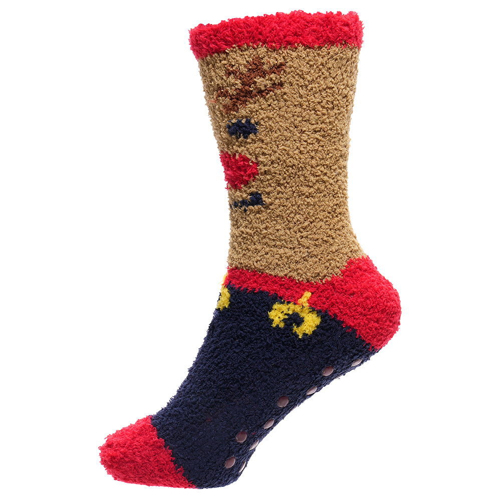 Men’s 3 Pack Christmas Slipper Socks Warm Cosy Gripper Festive Gift Secret Santa