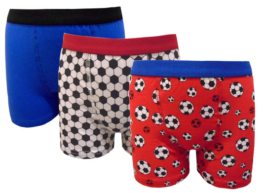 Boys 6 Pack Football Underwear Boxer Shorts