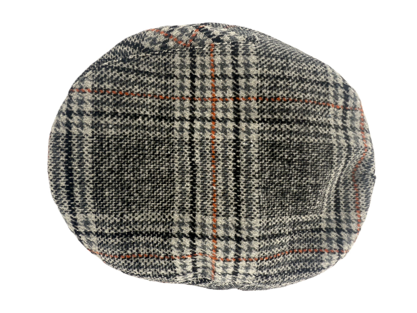 Mens Wool Blend Flat Cap Quilted Lining Winter Hat Brown Checked Grey Sizes M-L