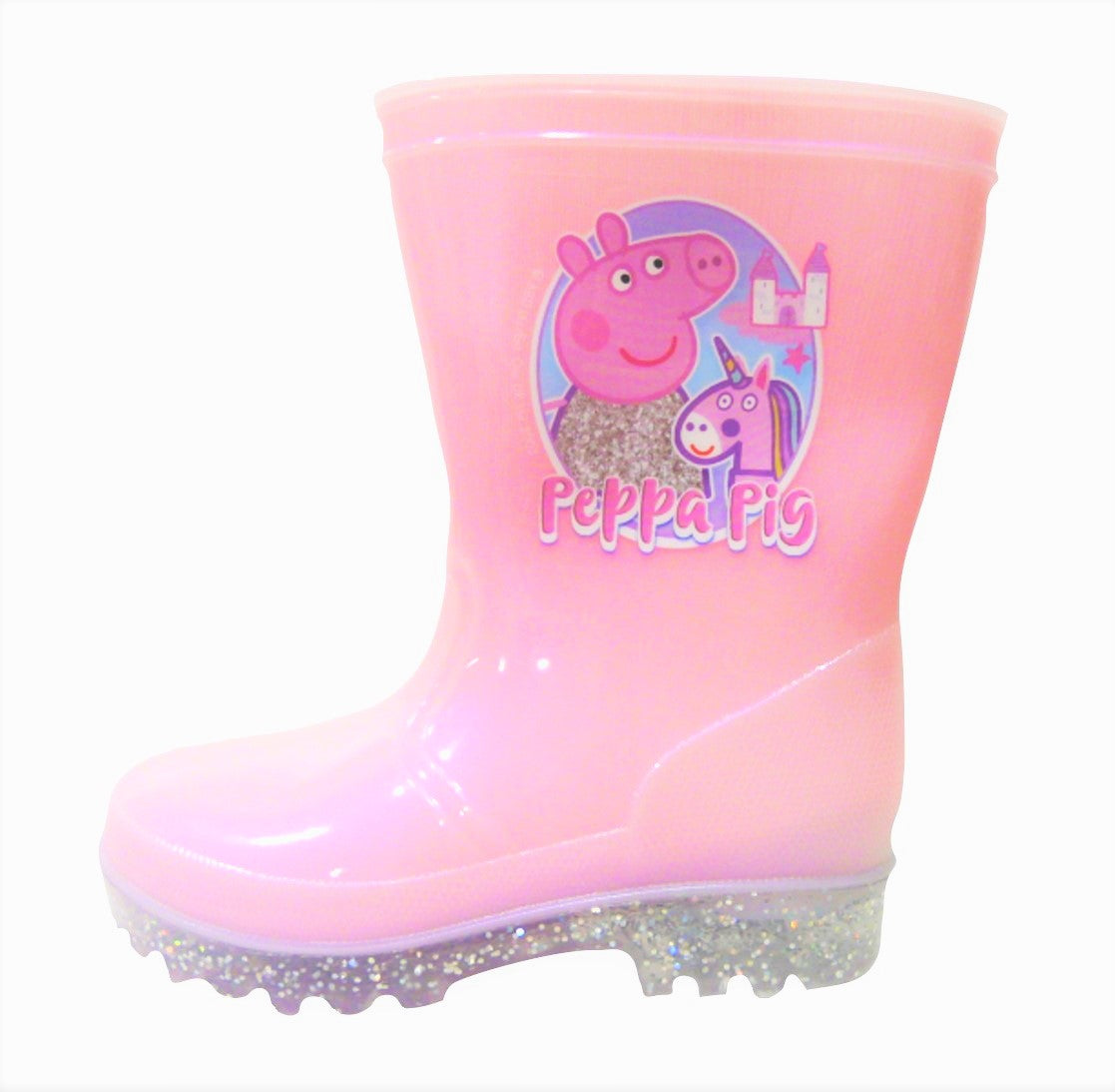 Peppa Pig Girls Pink Glitter Wellies