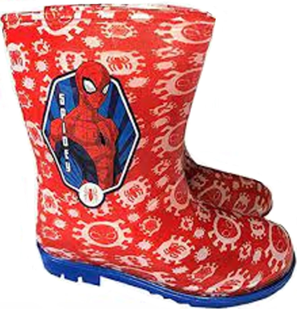 Spider-Man Boys Wellies Red and Blue PVC Wellies Rain Boots