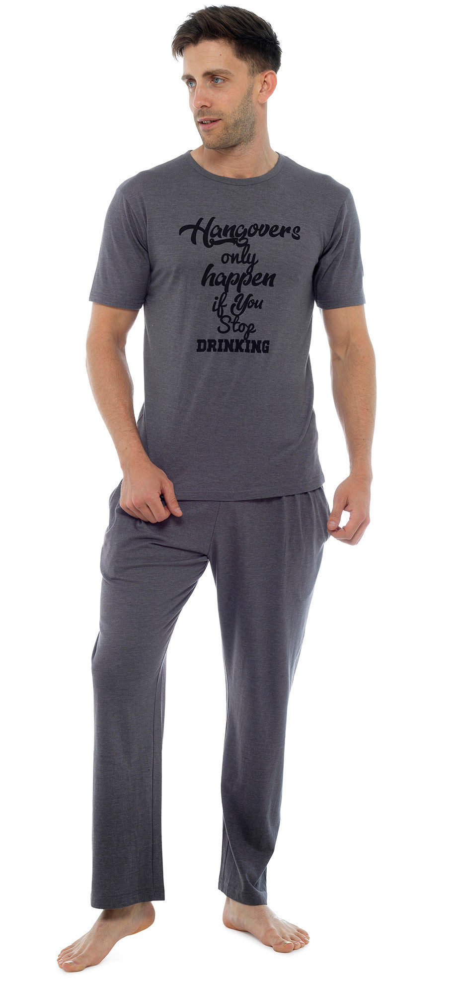 Mens slogan pyjamas sale