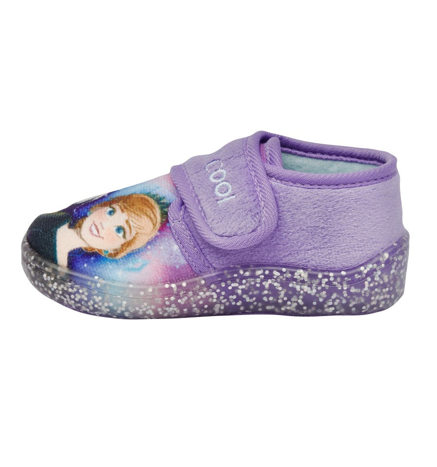 Frozen Anna and Elsa Girls "Royally Cool" Easy Close Slippers Size UK Child 5