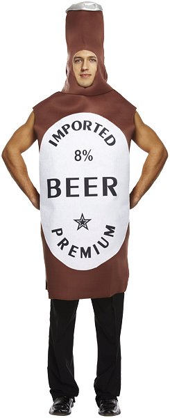 Beer Bottle  Adult Fancy Dress Costume (One Size)