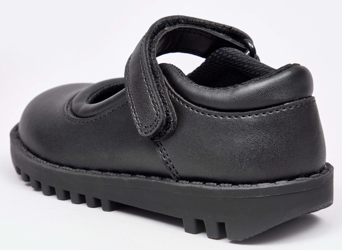 Girls Black Mary Jane School Shoes Touch Fasten Cushioned Non Slip UK Sizes 8-12