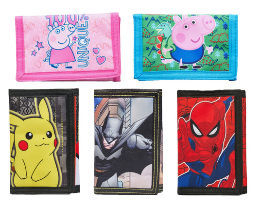 Children's Officially Licensed Character Trifold Wallet with Zipped Compartment