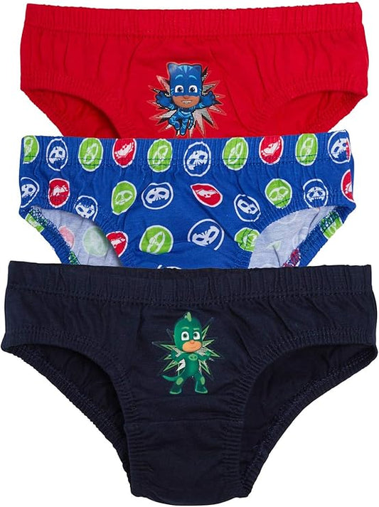 PJ Masks Boys 3 Pack Cotton Underwear Briefs