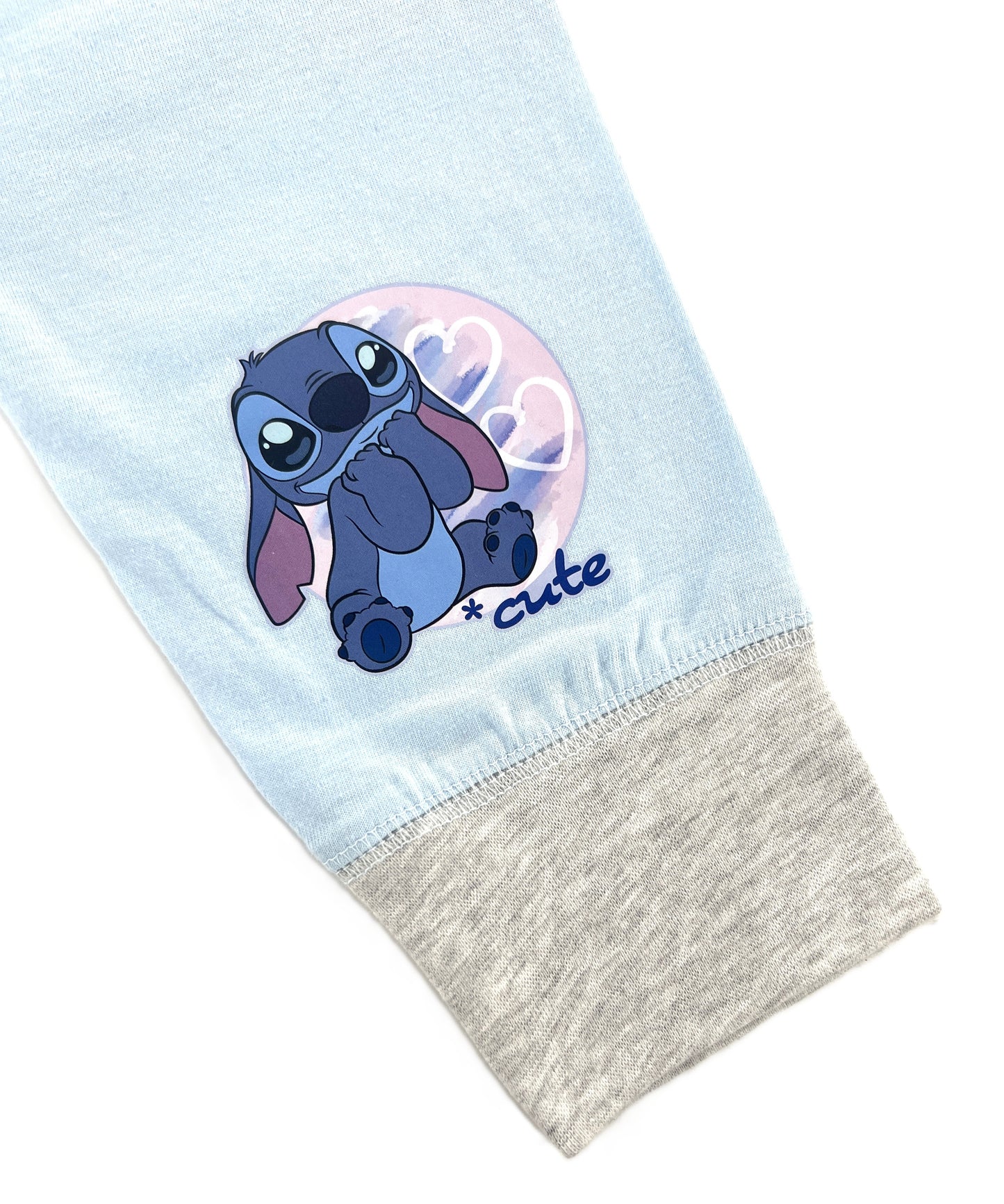 Disney Stitch Girls Pyjamas Set – “Small, Cute, Alien”, Ages 5-12 Years