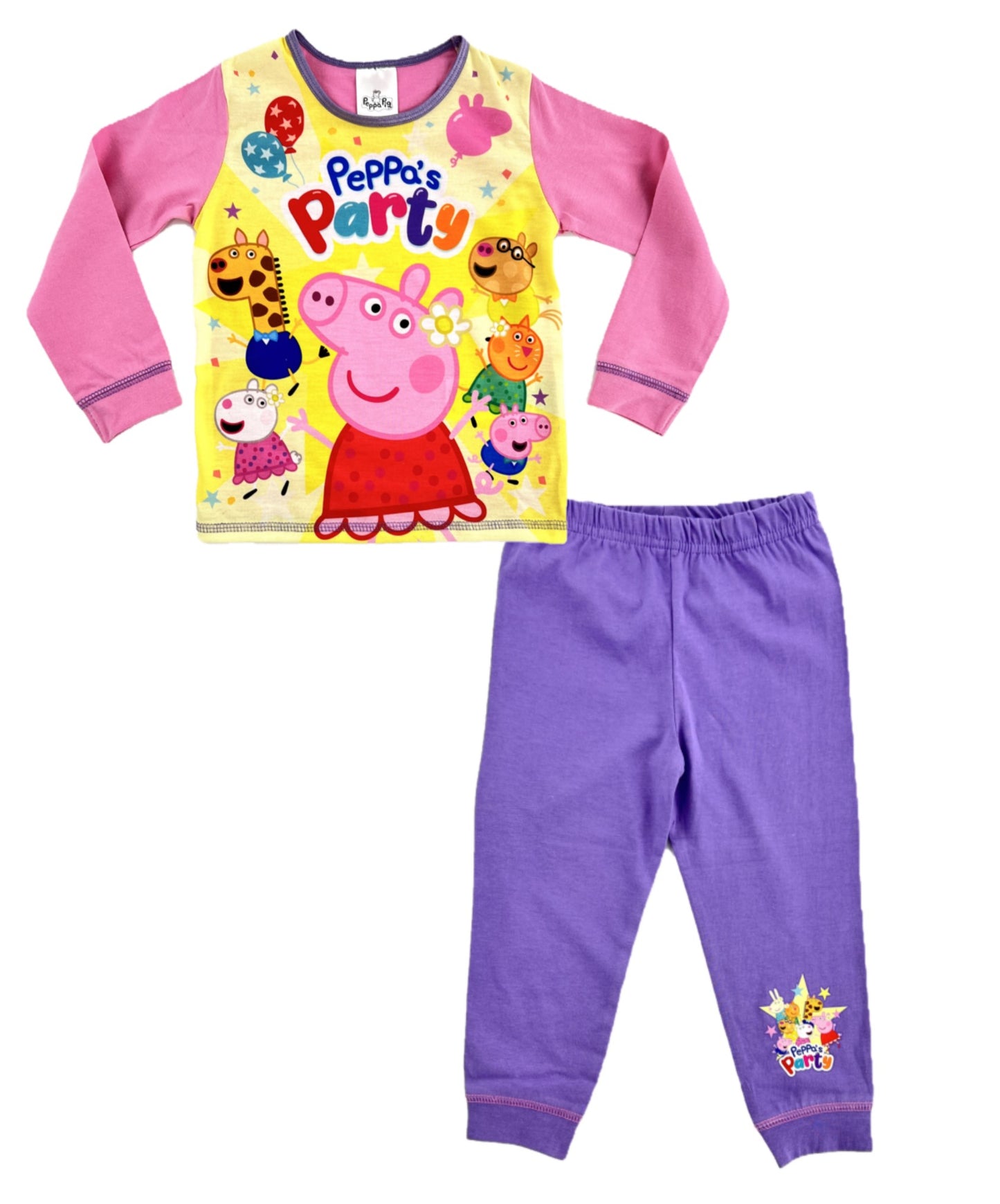 Peppa Pig Girls Pyjamas Peppa’s Party Character PJs Long Pyjama Set (18 Months-5 Years)