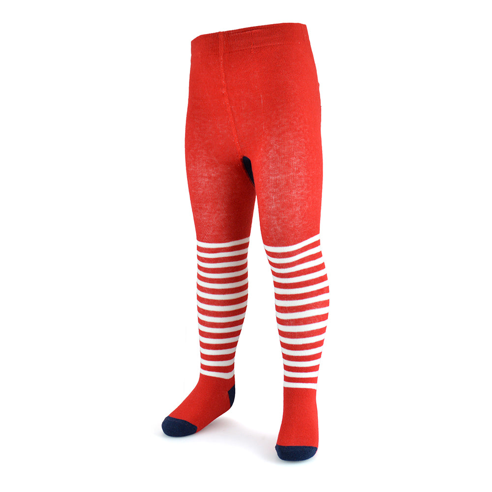 Baby Girls' Cotton Rich Santa and Reindeer Christmas Tights 2 Pack