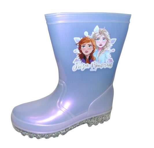 Girls Frozen Anna and Elsa Wellies Wellington Boots