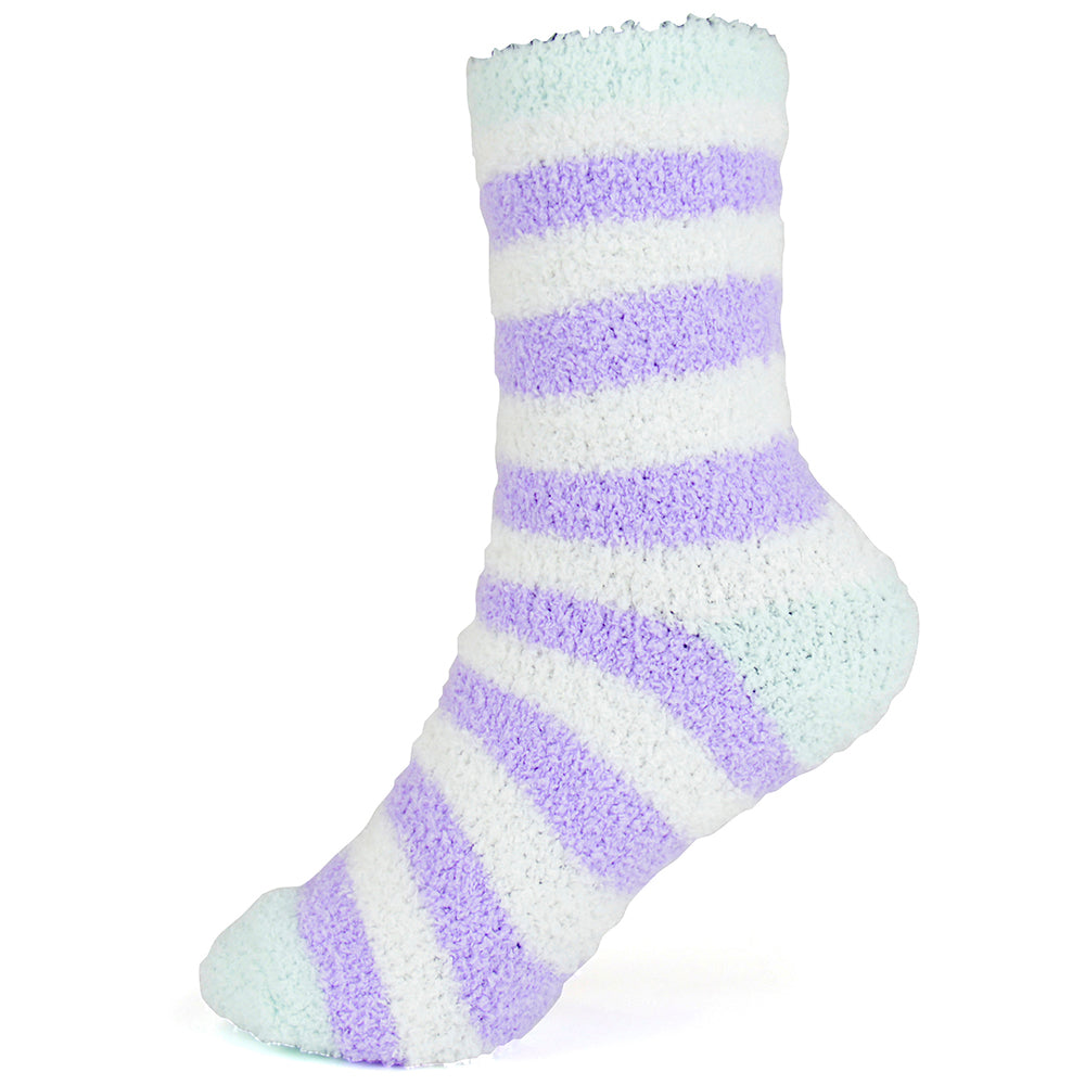 Ladies Snow Socks 4 Pack - Soft Fluffy Lounge Socks for Bed & Relaxation