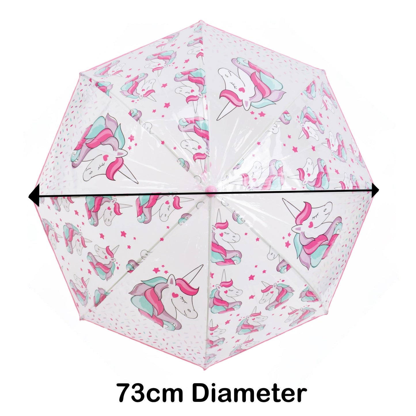 Children's Dome Umbrella Kids' Lightweight Transparent PVC Stick Brolly