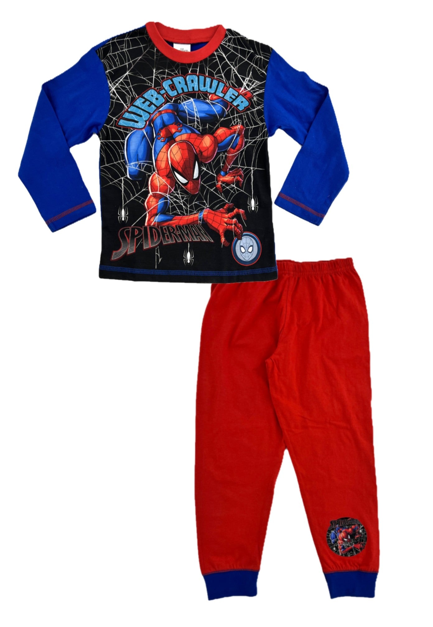 Spiderman Boys Pyjamas 4-10 Years, Web-Crawler Marvel Comics PJ