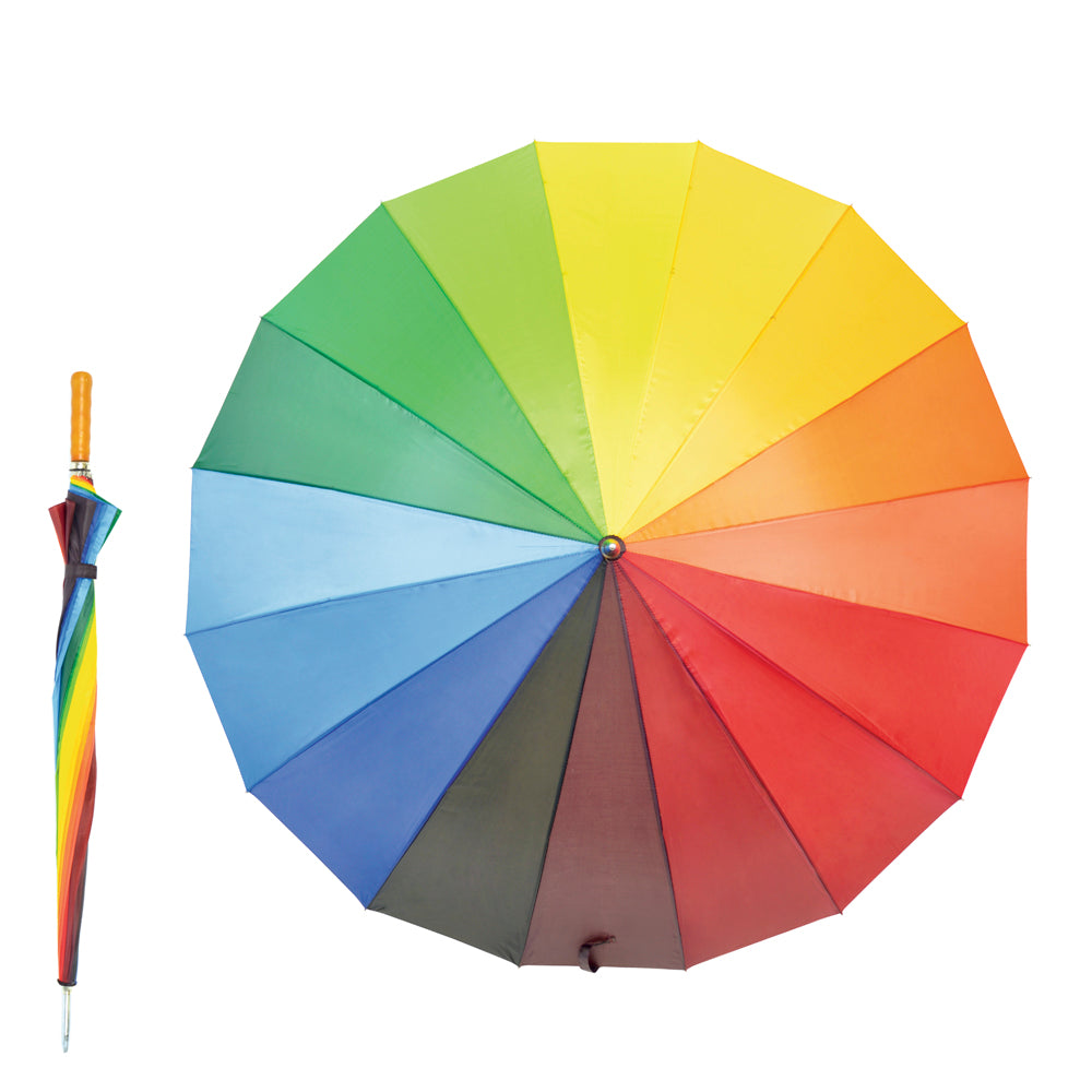 Rainbow Umbrella Adults Large, Golf, Pride, Festival