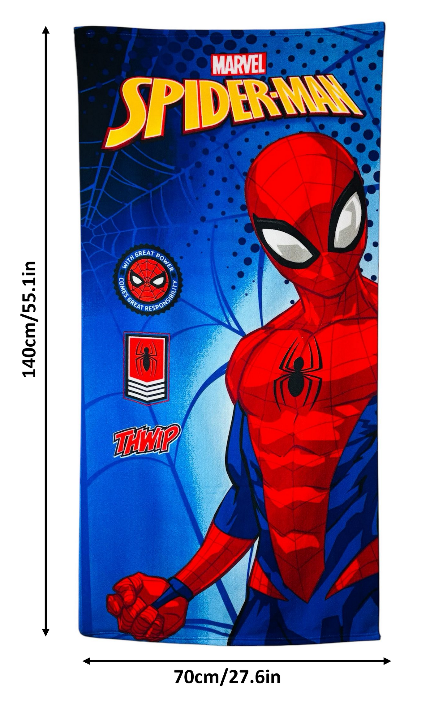 Children's Beach Towel, Bluey, Spiderman, Avengers, Princess, Paw, Stitch